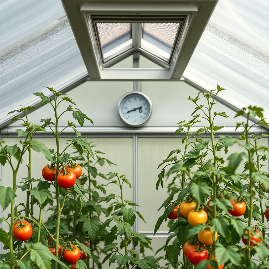 <A clean photorealistic photo of the interior of the Palram Canopia Harmony 6x8 greenhouse