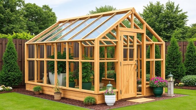 Riverstone 6×8 Wooden Greenhouse: Automatic Roof Vent Opener Installation and Benefits