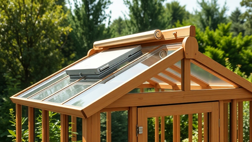 Riverstone 6×8 Wooden Greenhouse: How to Install an Automatic Roof Vent Opener