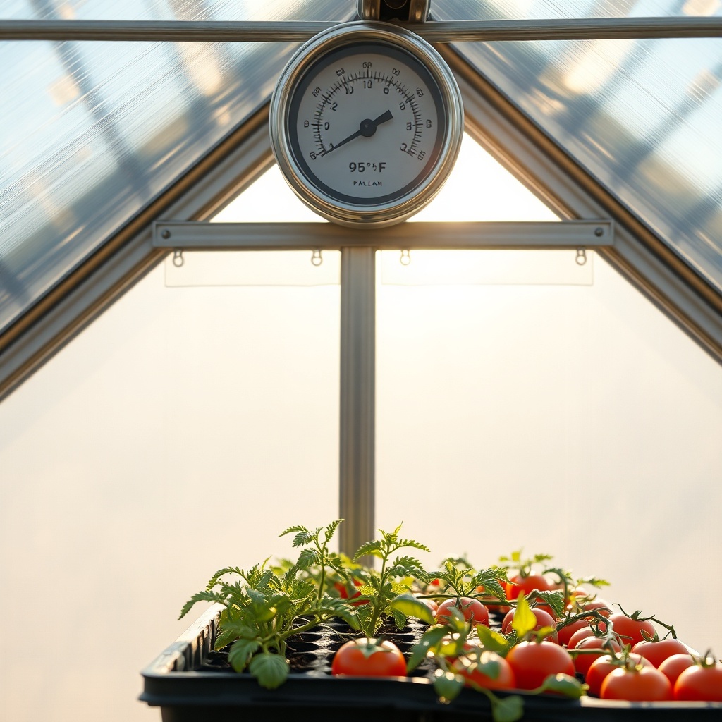 <clean photorealistic photo/illustration of a Palram Canopia Harmony 6x8 greenhouse interi